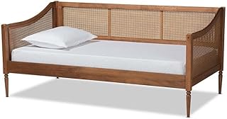 wicker and wood day bed