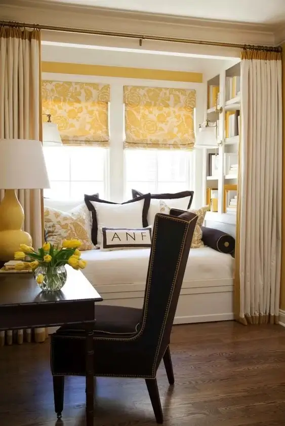 Window seat guest bedroom