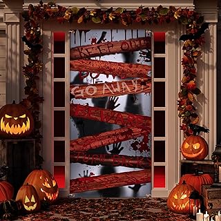Beware Door Cover for Instant Halloween Curb Appeal