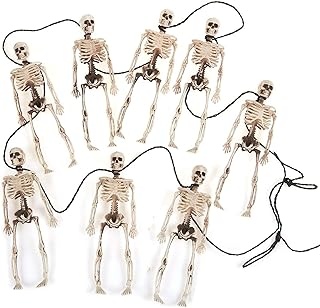 Skeleton Garland: Budget Halloween Decor for Mantels and Stairs