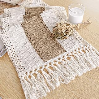 cotton natural fiber table runner