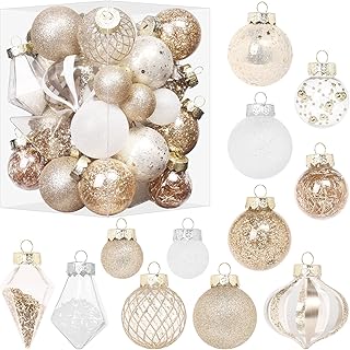 monochromatic Christmas tree ornaments 