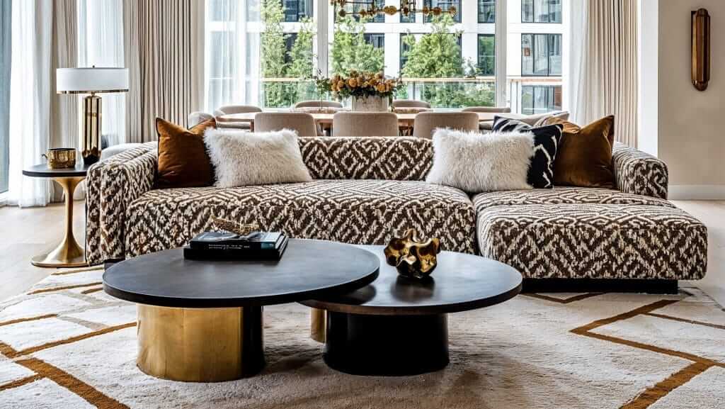 A personality-packed black and white room that celebrates pattern mixing.