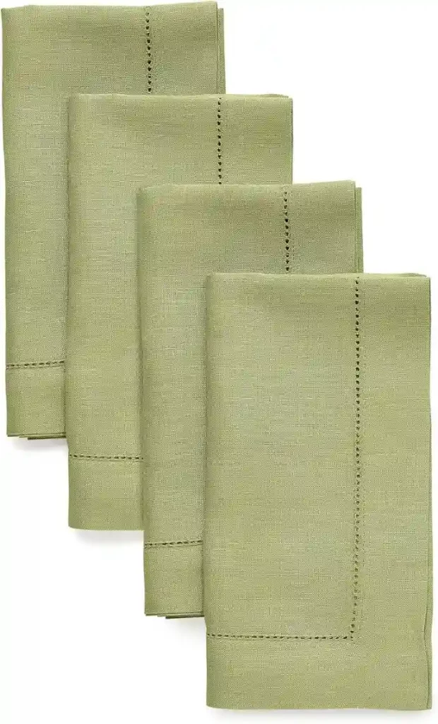 sage green linen napkins