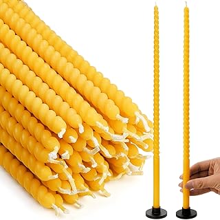 slim beeswax candles