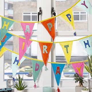 fabric happy birthday bunting