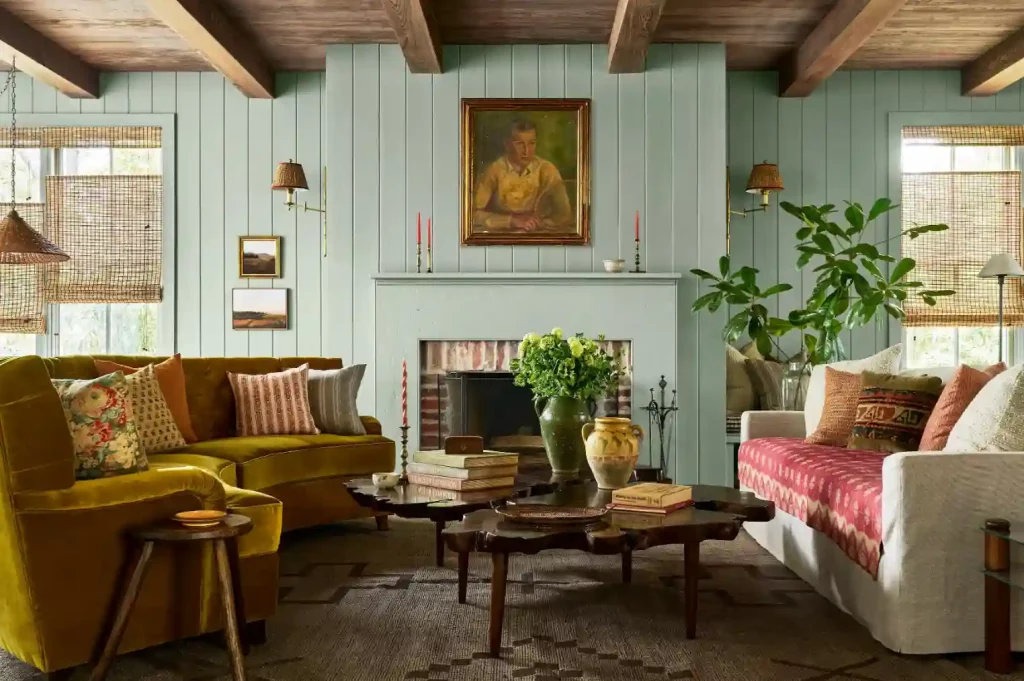 Light-Filled and Airy Cottage Living Room