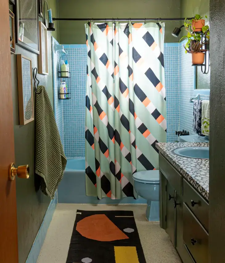 place succulent of bathroom shelf as bathroom decoration