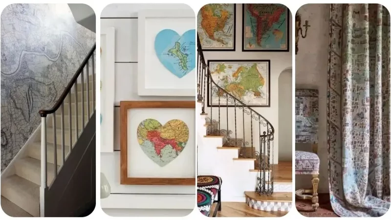 Chart Your Style: 11 Brilliant Map Ideas For Unique Wall Decor