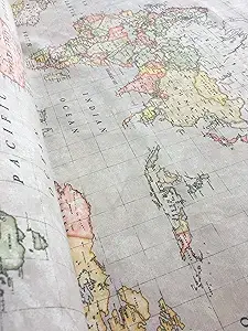 map printed fabric