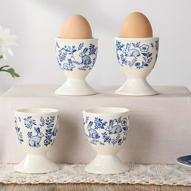 painted egg cups