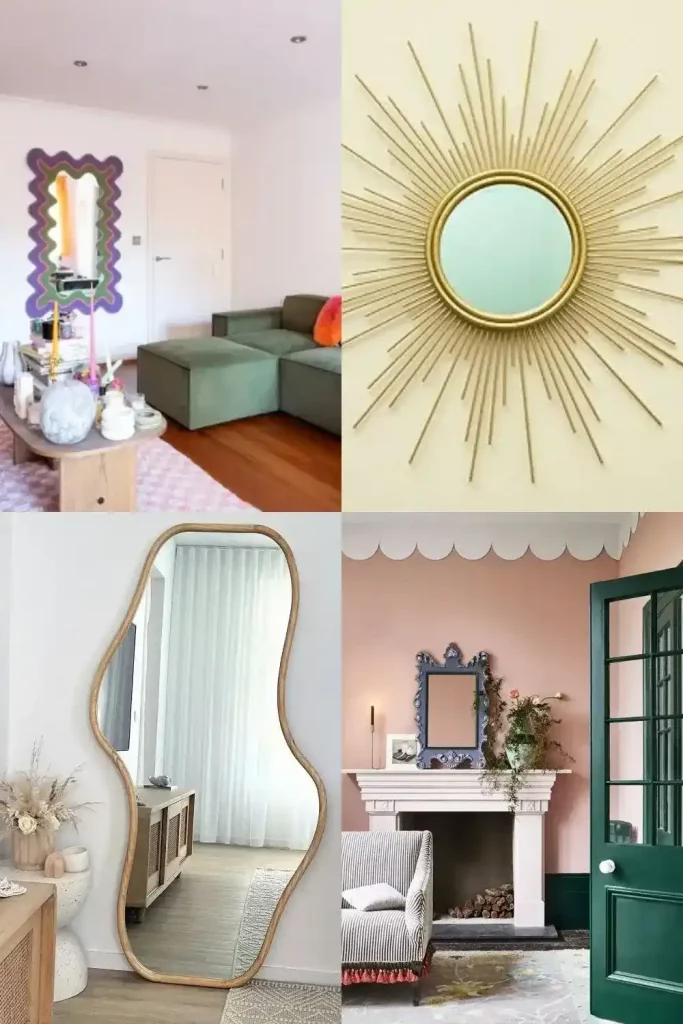 home styling ideas for a vintage circus space using mirrors and fun colors