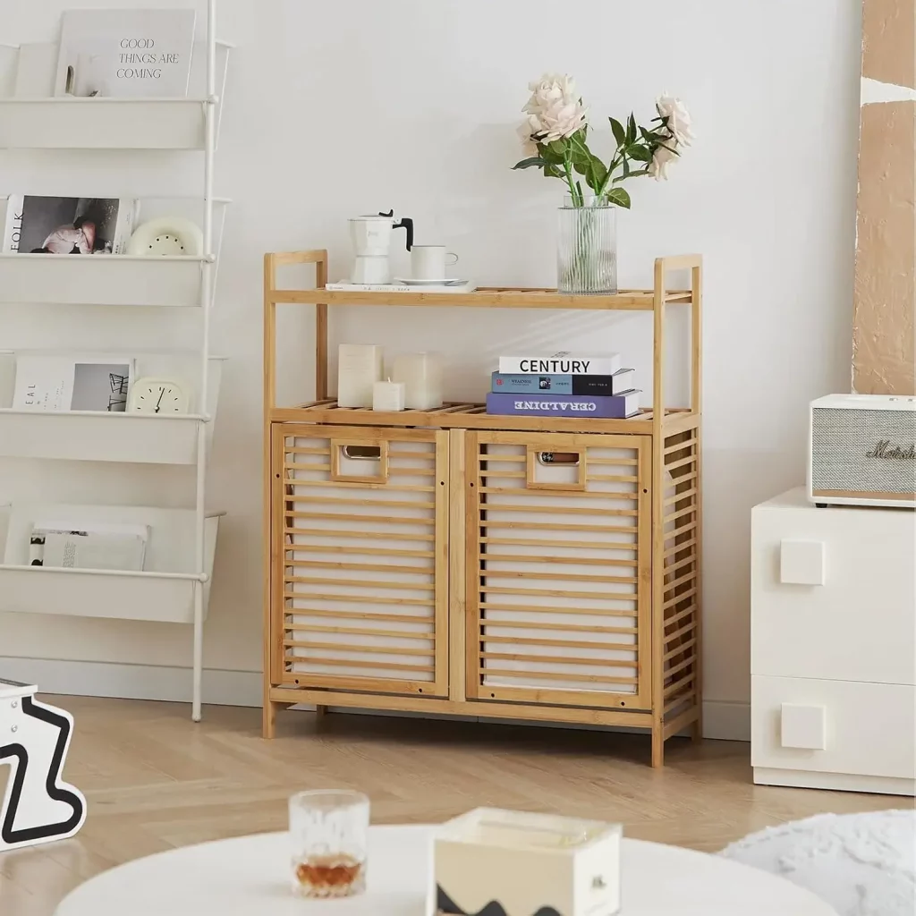 stand alone hamper cabinet