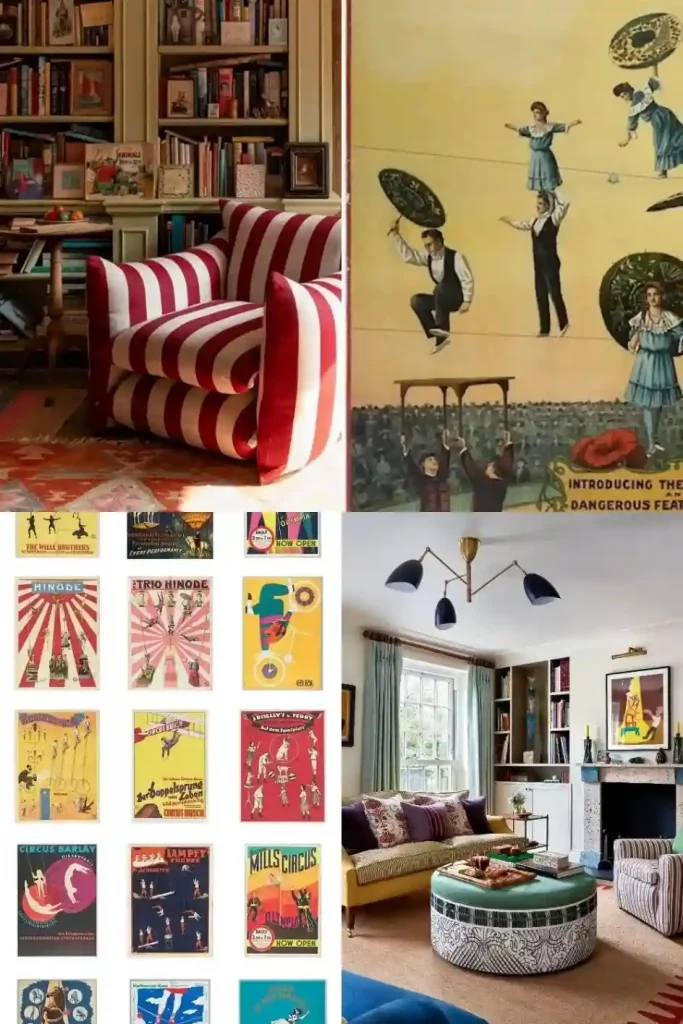 home styling ideas to add circus posters and typology