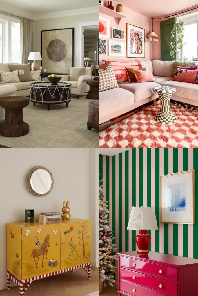 funhaus and circus aesthetic by adding whimsical focus pieces