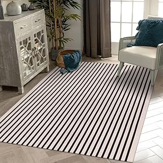 circus themed home decor with a stripped rug