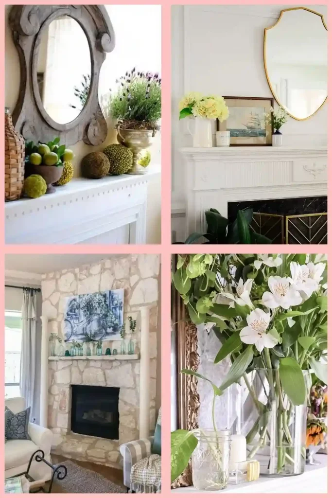 summer decorating ideas for mantels and shelves