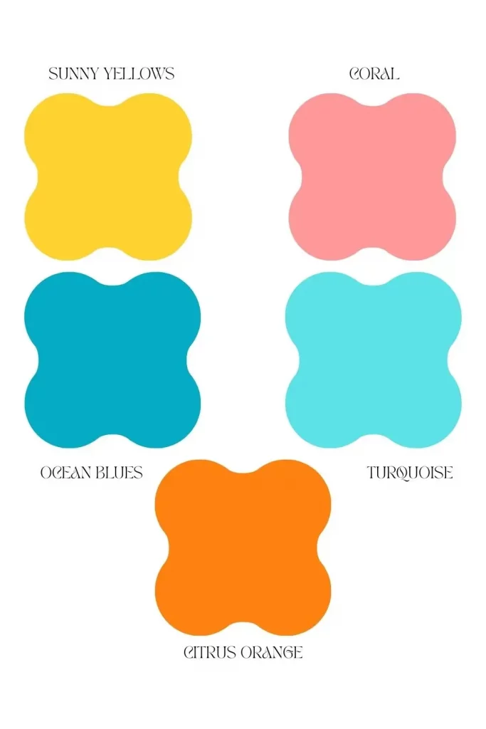 summer season decoration core color elements