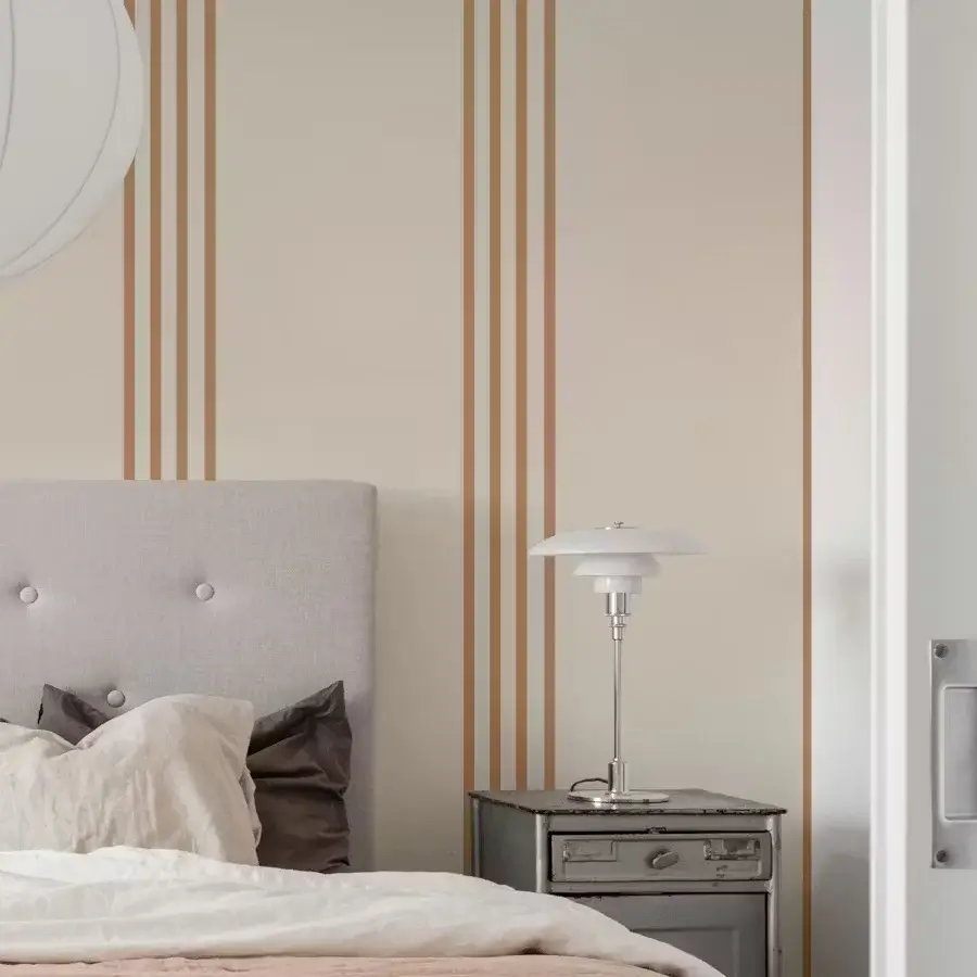 decorating ideas for a dinning room or office, stripped wallpaper