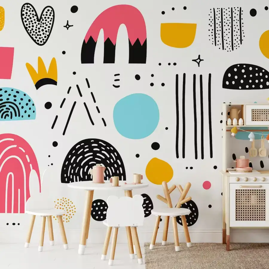 best wallpaper for a playroom, vinyl wallpaper is washable