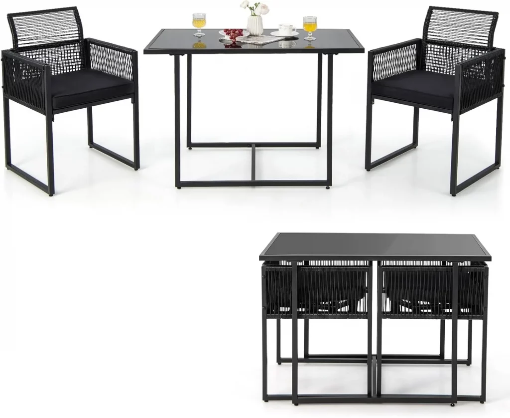 Nesting Balcony Table and Chair Set