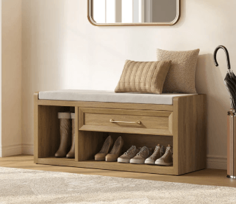 shoe bench with cushion