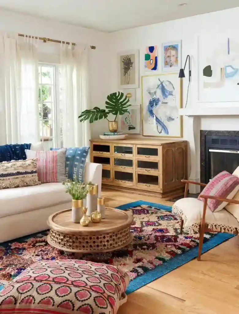 Boho (Bohemian) living room