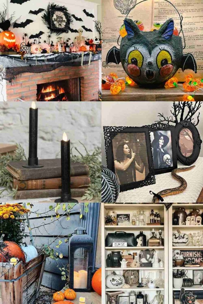90s Halloween decorating ideas for a nostalgic seasonally decorated home.