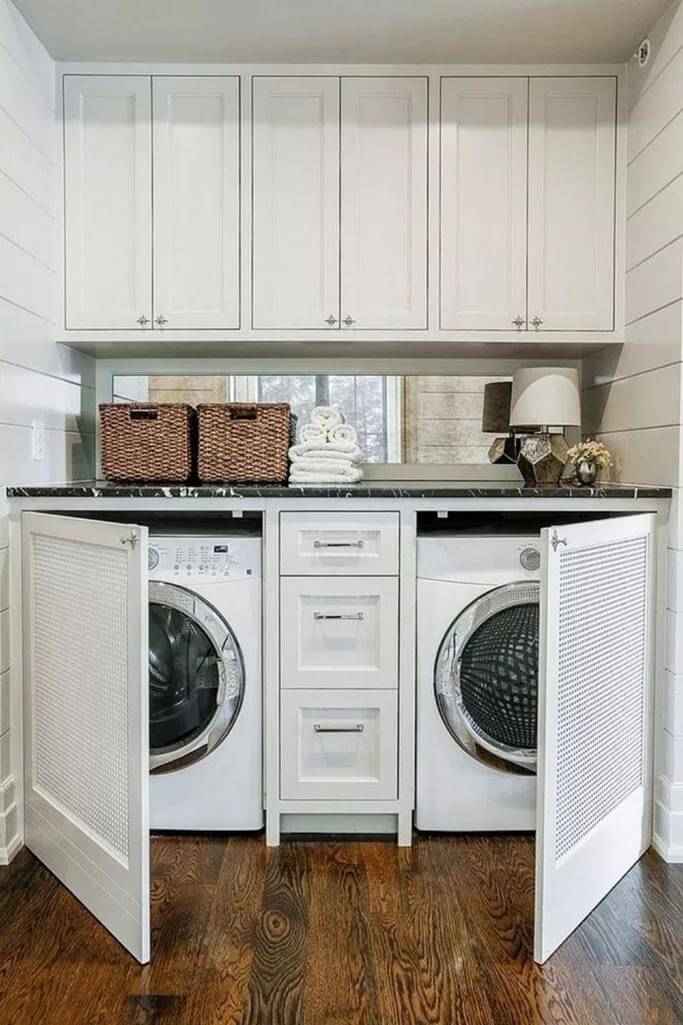 laundry room decor upgrade with thrift store Lighting